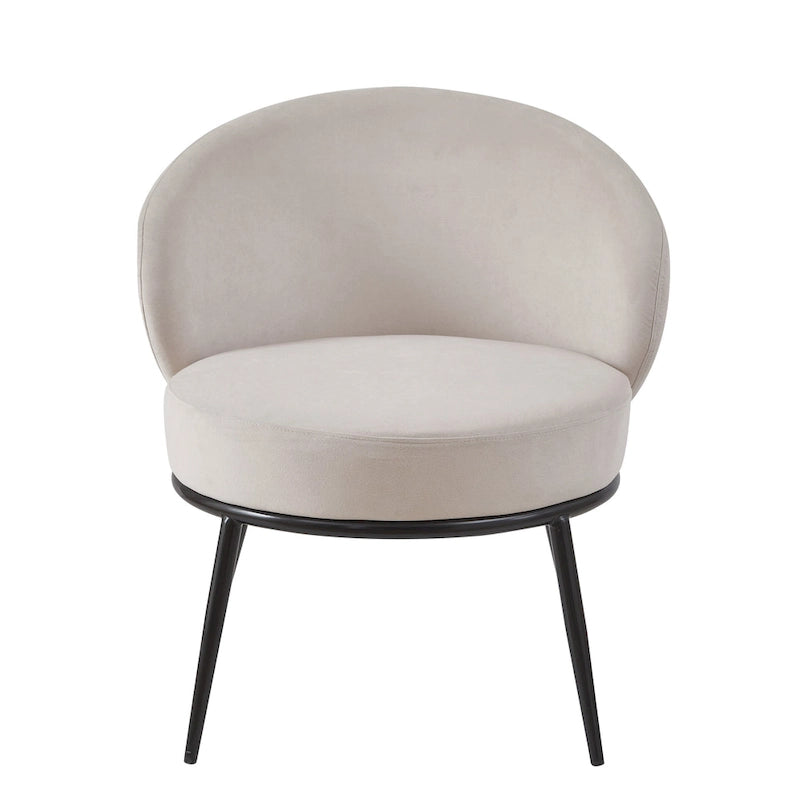 Mid Century Velvet Upholstered Living Room Accent Chair