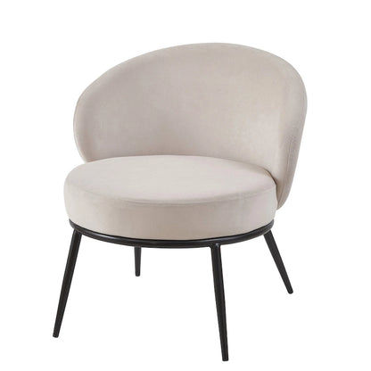 Mid Century Velvet Upholstered Living Room Accent Chair