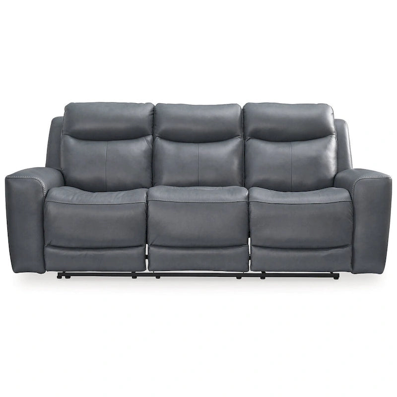 Signature Design by Ashley Mindanao Steel Power Reclining Sofa - 89W x 42D x 43H