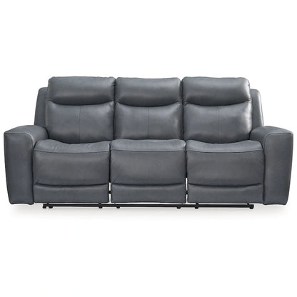 Signature Design by Ashley Mindanao Steel Power Reclining Sofa - 89W x 42D x 43H