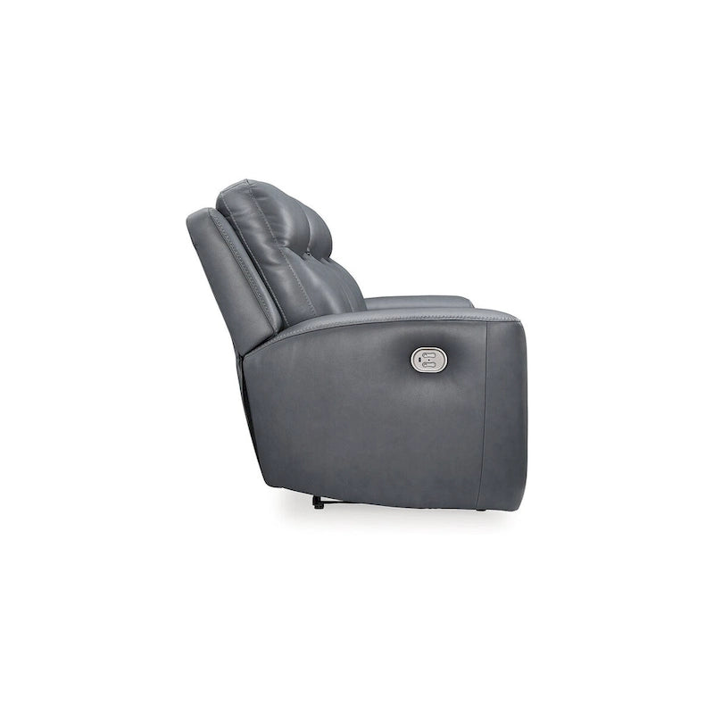 Signature Design by Ashley Mindanao Steel Power Reclining Sofa - 89W x 42D x 43H