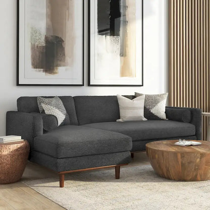 WYNDENHALL Brixley Mid Century 102 inch Wide Left Sofa Sectional