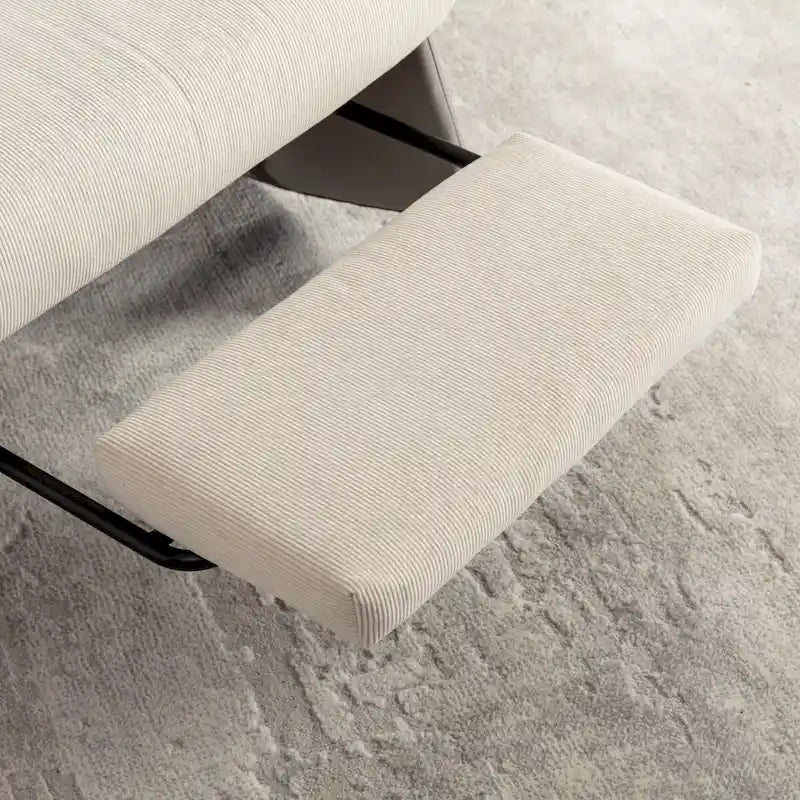 Modern Rocking Chair Recliner, Comfy Rocker Nursery Chair with Footrest, Accent Reading Chair, Upholstered Lounge Chair