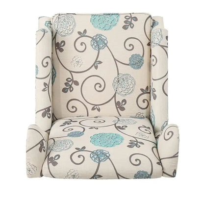 Traditional Fabric Recliner Chairs with Studded Border by Christopher Knight Home