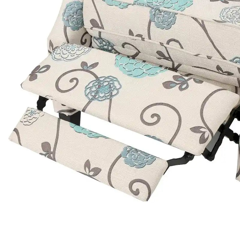 Traditional Fabric Recliner Chairs with Studded Border by Christopher Knight Home