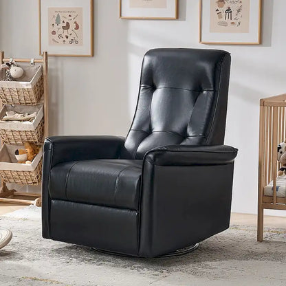 Valentin Modern Faux Leather Swivel Power Recliner with USB Ports by HULALA HOME