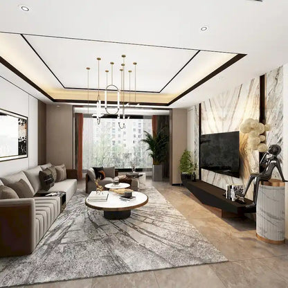 Black&White color scheme TV Cabinet,Entertainment center with 2Drawers - 78.7W