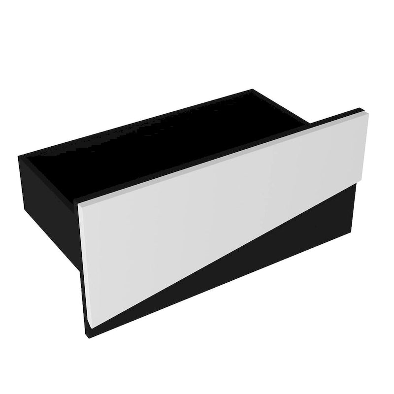 Black&White color scheme TV Cabinet,Entertainment center with 2Drawers - 78.7W