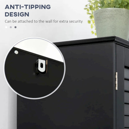 Freestanding Bathroom Linen Cabinet with 2 Cabinets and Countertop, Bathroom Floor Cabinet