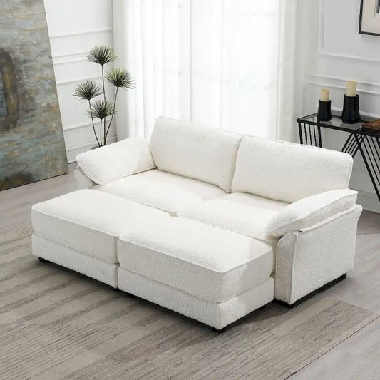 Combination Modular Convertible Sectional Sofa with Ottoman