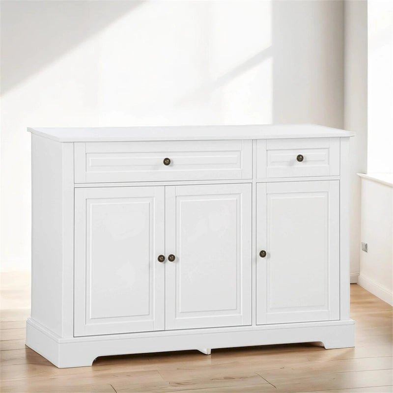 Modern Kitchen Buffet Cabinet with 2 Drawers and Adjustable Shelves