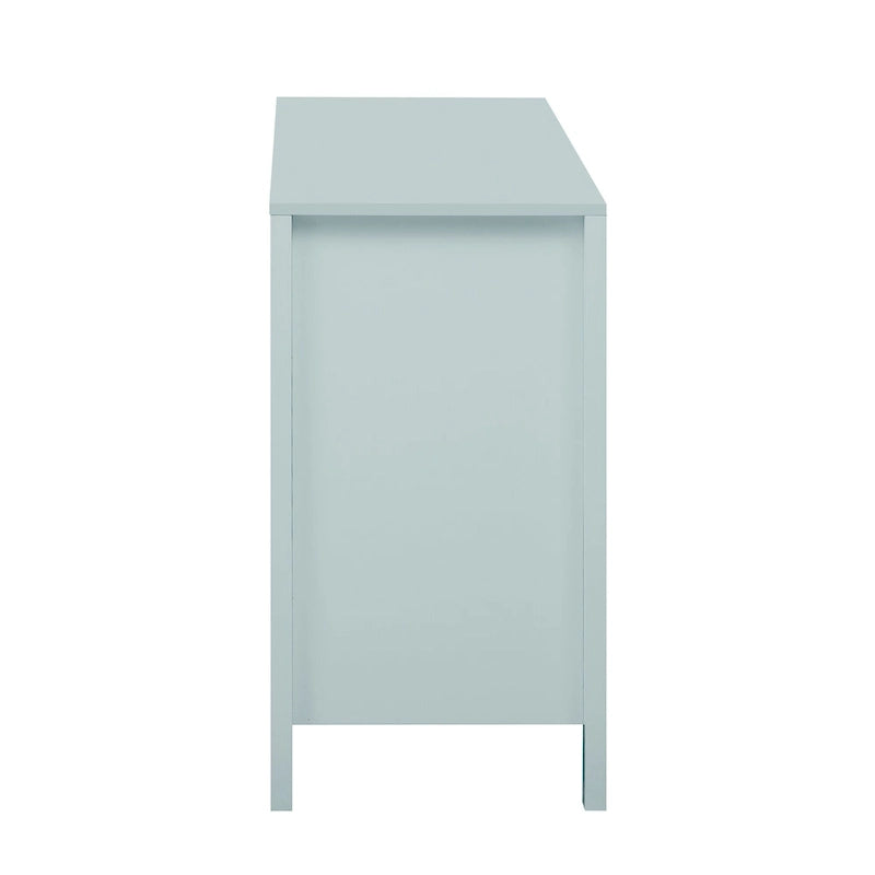 Modern Wave-Design Entryway Cabinet with 3 Adjustable Shelves 2Doors Storage Console Table with3 Drawers