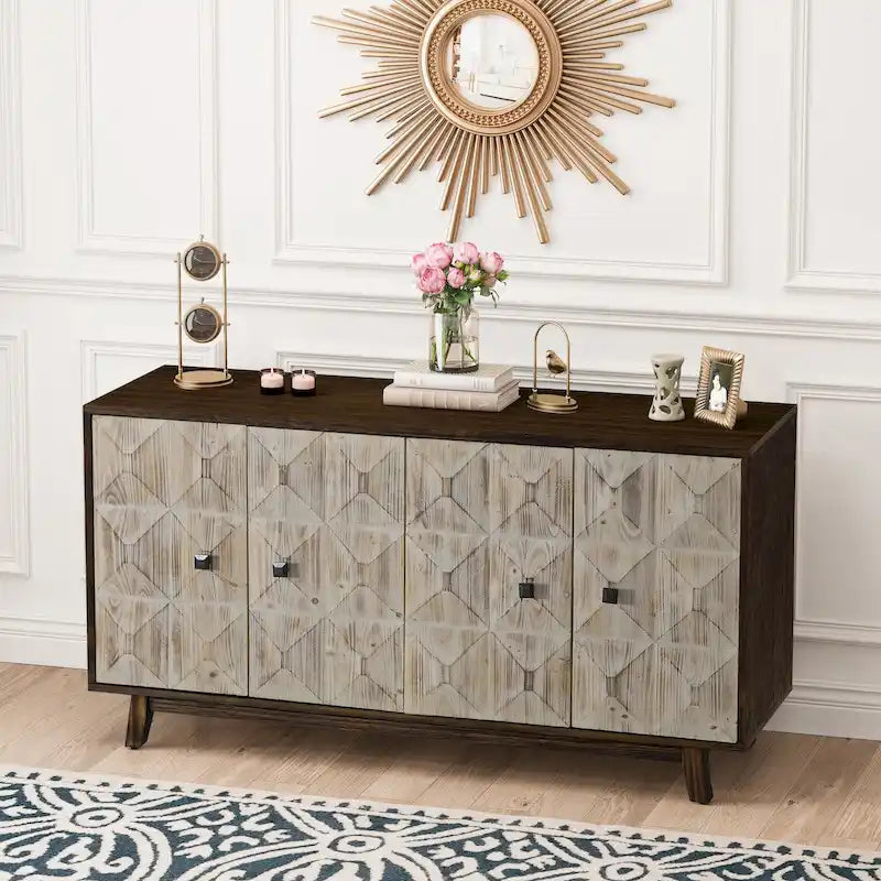 59.84 4 Doors Vintage Sideboard