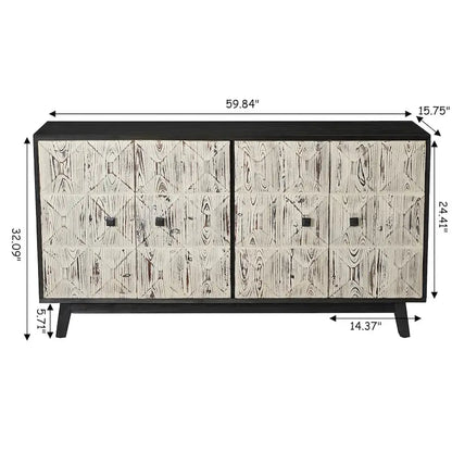 59.84 4 Doors Vintage Sideboard