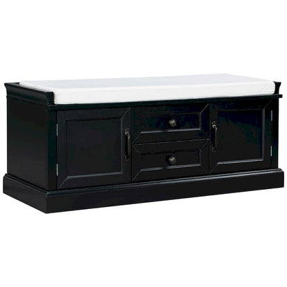 Storage Bench with 2 Drawers and 2 Cabinets
