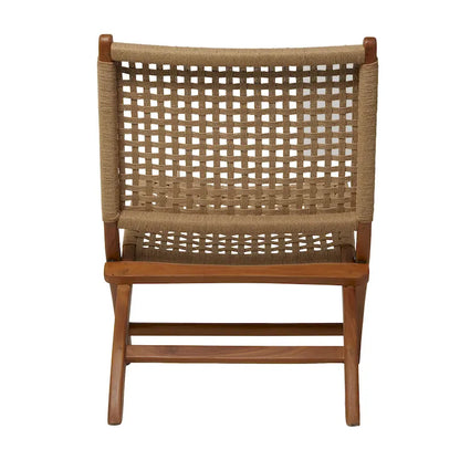 Wood Handmade Woven Living Room Accent Chair - Brown or Black - Roche River Decor